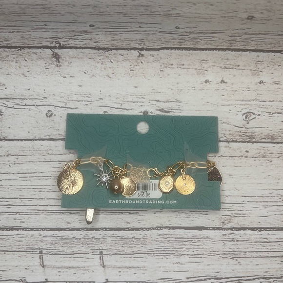 Purple Travel Jewelry Box & Earthbound Charm Bracelet NWT - Picture 2 of 6